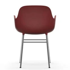 Form Armchair stoel chrome rood