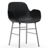 Form Armchair stoel chrome zwart