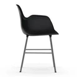 Form Armchair stoel chrome zwart