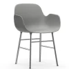 Form Armchair stoel chrome grijs