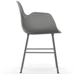 Form Armchair stoel chrome grijs