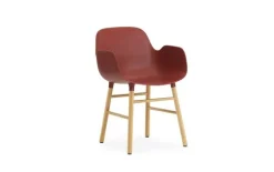 Form Armchair stoel eiken rood