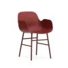 Form Armchair stoel staal rood