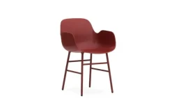Form Armchair stoel staal rood