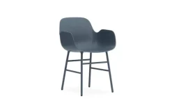 Form Armchair stoel staal blauw