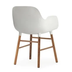 Form Armchair stoel walnoot wit - 602768