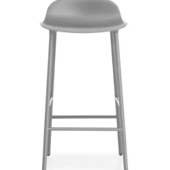 Form Barstoel staal grijs