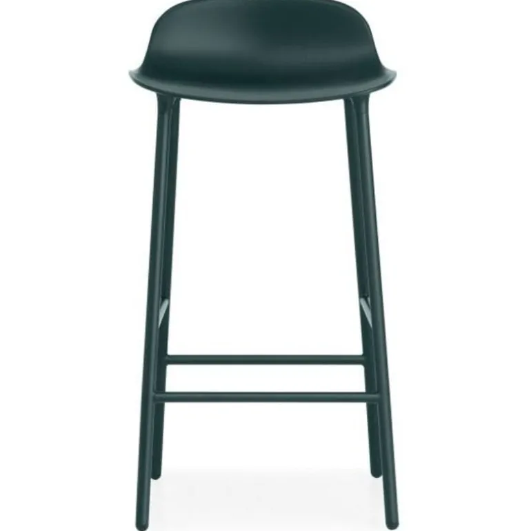Form Barstoel staal groen