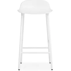 Form Barstoel staal wit