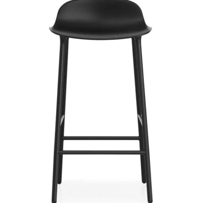 Form Barstoel staal zwart