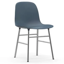 Form Chair stoel chrome blauw