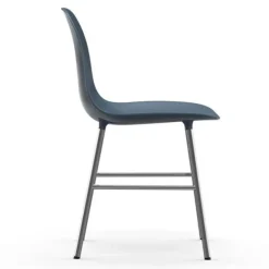 Form Chair stoel chrome blauw
