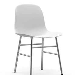 Form Chair stoel chrome wit