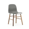 Form Chair walnoot stoel grijs