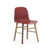 Form Chair walnoot stoel rood
