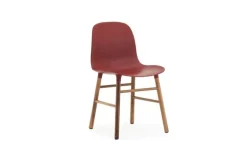 Form Chair walnoot stoel rood