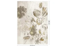 Fresco Flowers behang FU-060 - 194,8x280cm goud/wit