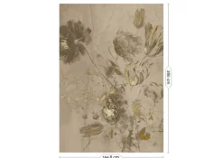 Fresco Flowers behang FU-051 - 194,8x280cm goud/beige