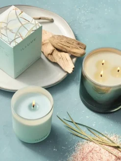 Fresh sea salt statement kaars blauw - 4626134100