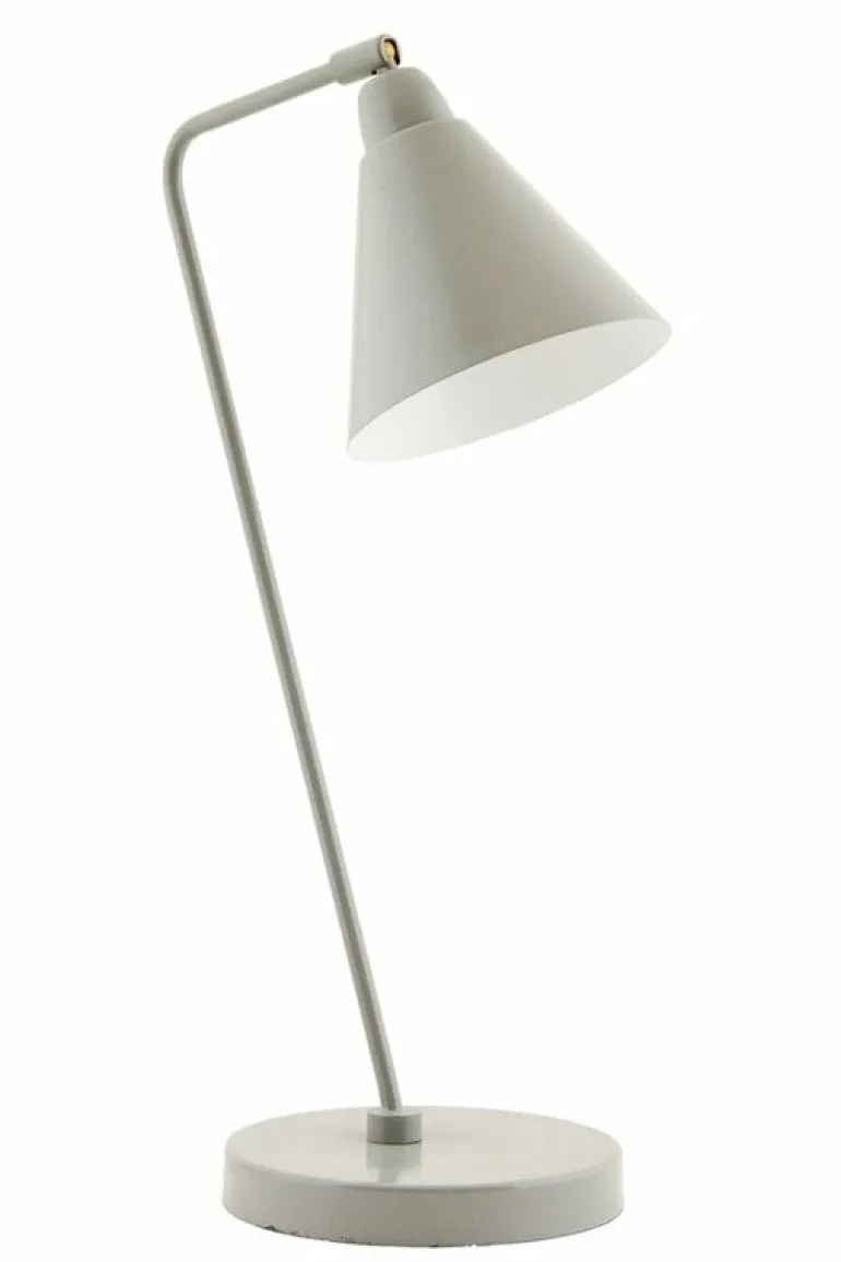 Game tafellamp grijs metaal wit