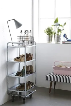 Game tafellamp grijs metaal wit