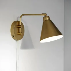 Game wandlamp messing ijzer