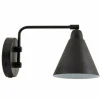 Game wandlamp zwart wit metaal
