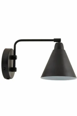 Game wandlamp zwart wit metaal