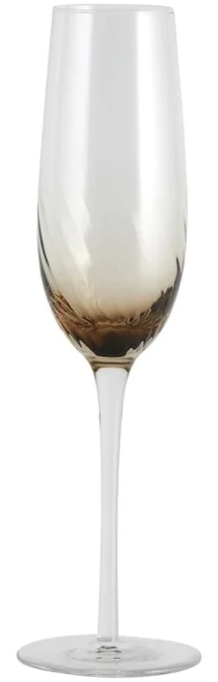 Garo champagne glazen bruin - set van 8 stuks