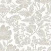 Getekende bloemen behang 100x280cm beige - FR-005