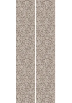 Getekende bloemen behang 100x280cm nude - FR-002