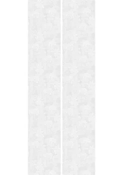 Getekende bloemen behang 100x280cm grijs - FR-011