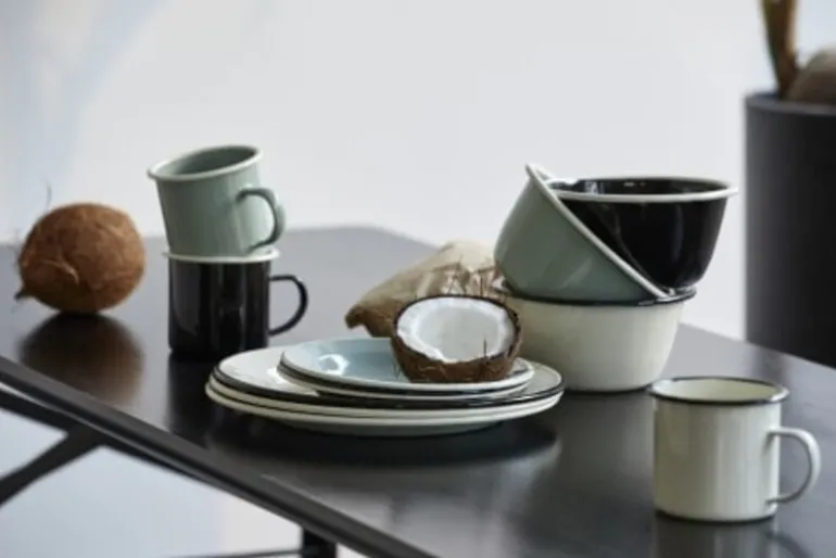 Ginger borden L zwart set van 6 stuks - 60047