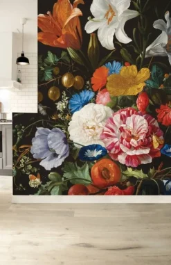 Golden Age Flowers 6 bloemen behang