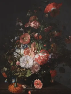 Golden age flowers behang WP-788 - 194,8x280cm