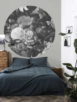 Golden age flowers behangcirkel SC-009 ø142,5 cm
