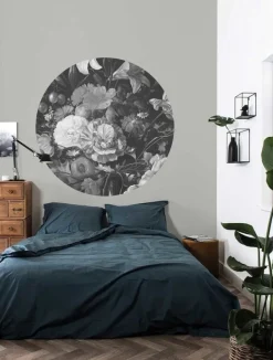 Golden age flowers behangcirkel SC-009 ø142,5 cm