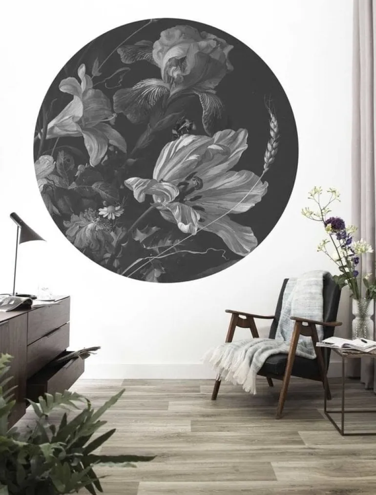 Golden age flowers behangcirkel CK-010 - ø190cm