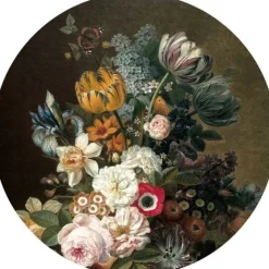Golden age flowers behangcirkel SC-075 ø142,5cm