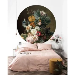 Golden age flowers behangcirkel SC-075 ø142,5cm