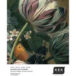 Golden age flowers behangcirkel SC-075 ø142,5cm