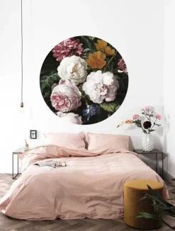 Golden age flowers behangcirkel SC-012 - ø 142,5 cm