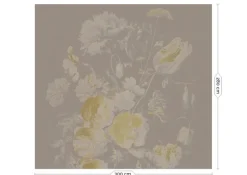 Golden age flowers goud behang MW-044 - 300x280cm