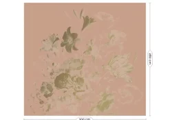 Golden age flowers goud behang MW-047 - 300x280cm