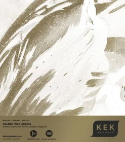 Golden age flowers goud behang MW-049 - 200x280cm