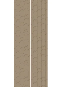 Golden lines behang 100x280cm nude/goud MW-069