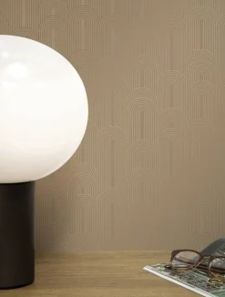 Golden lines behang 100x280cm nude / goud MW-079