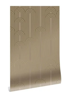 Golden lines behang 100x280cm nude / goud MW-089