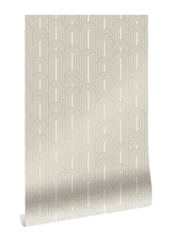 Golden lines behang 100x280cm off white / goud MW-077