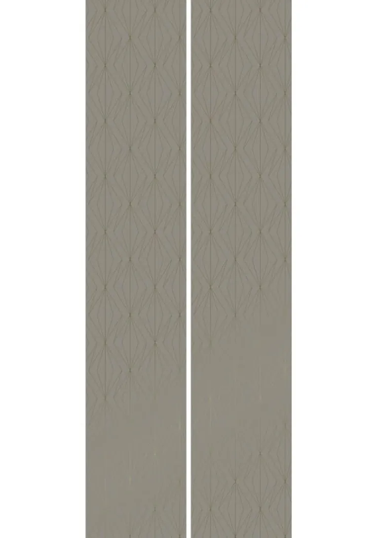 Golden lines behang 100x280cm taupe / goud MW-075